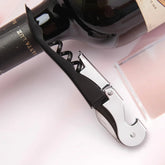 1pc Premium Stainless Steel Wine Bottle Opener - Multi-Functional Cork Screw & Beer Cap Remover for Bar, Kitchen, Home Use